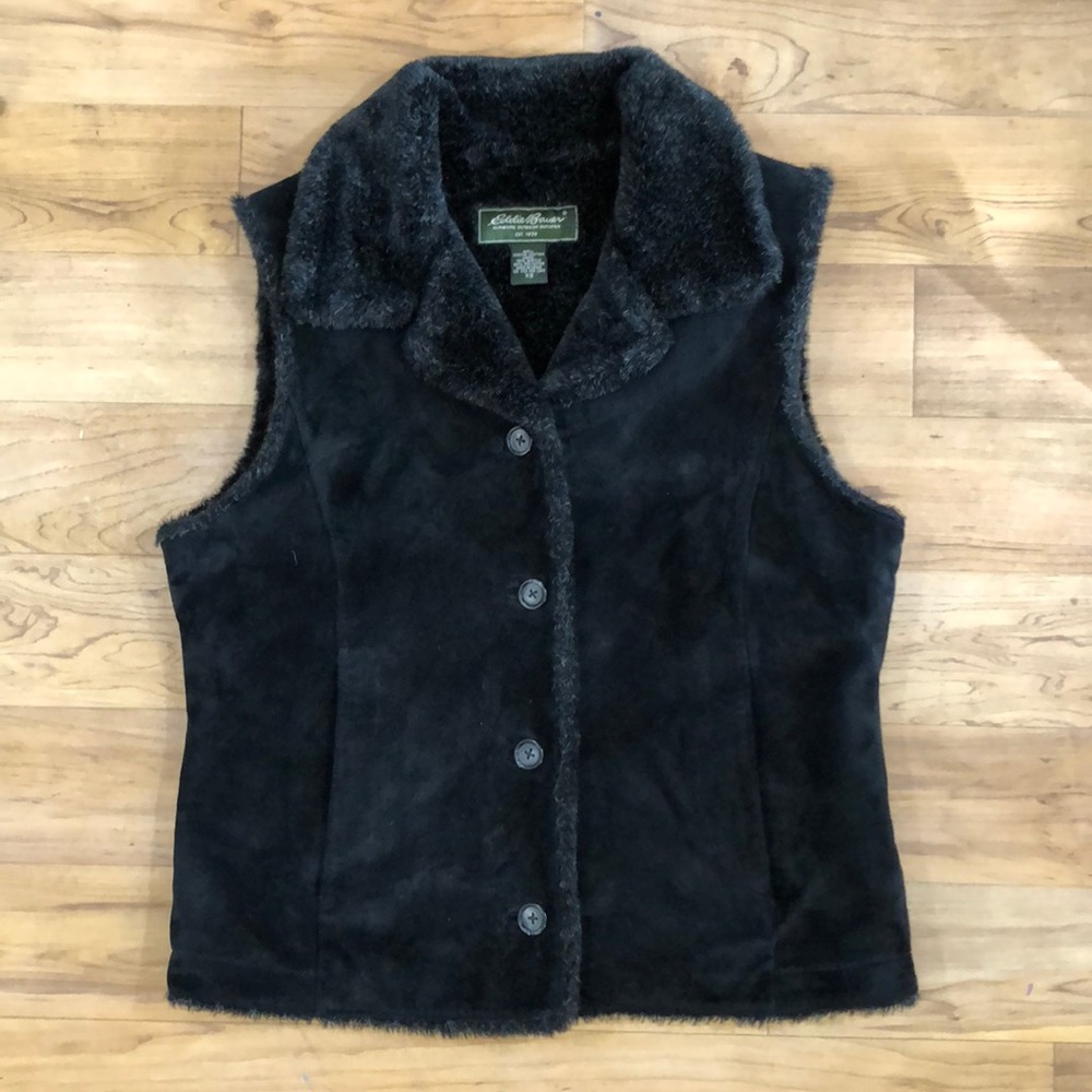 Eddie Bauer Genuine Leather Sherpa Women’s vest